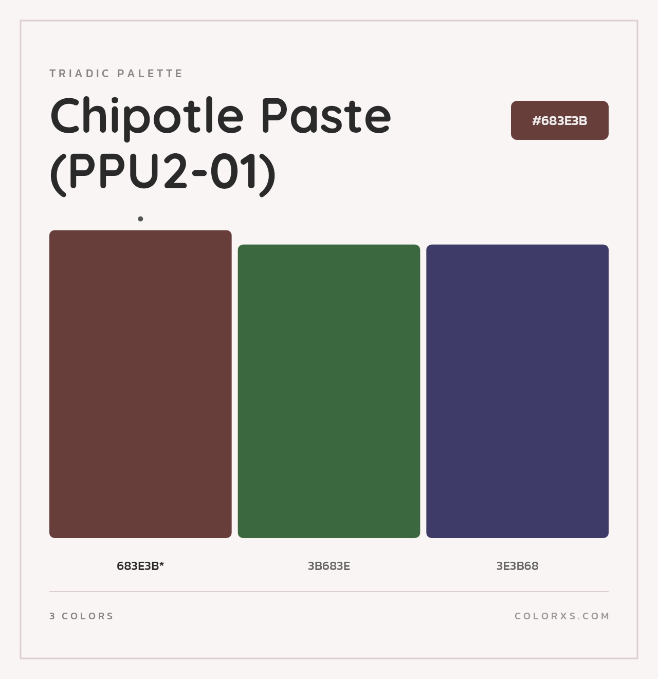 Chipotle Paste (PPU2-01) - Triadic Color Palette