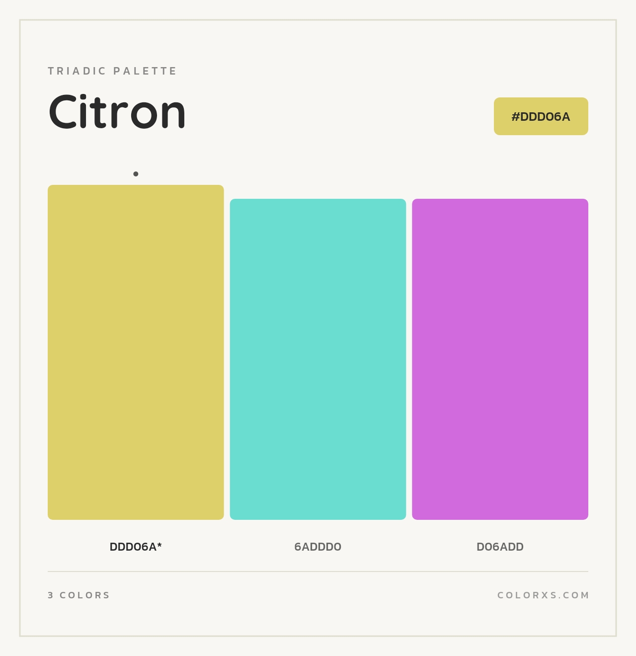 Citron - Triadic Color Palette