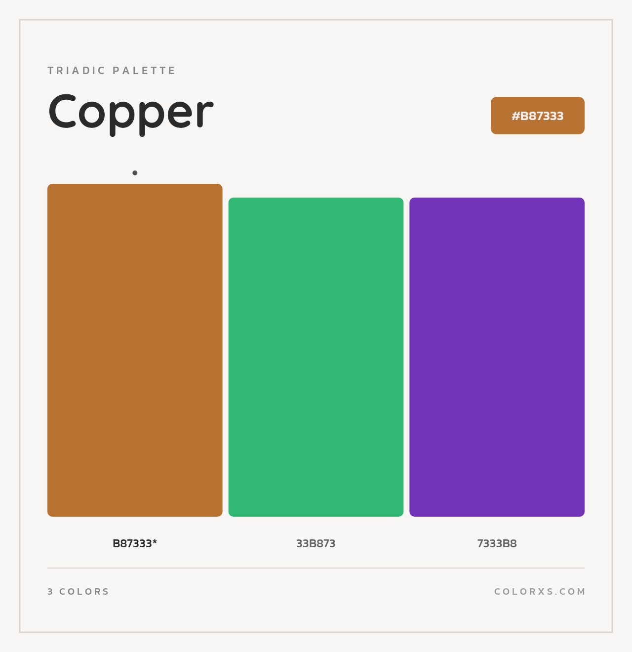 Copper - Triadic Color Palette