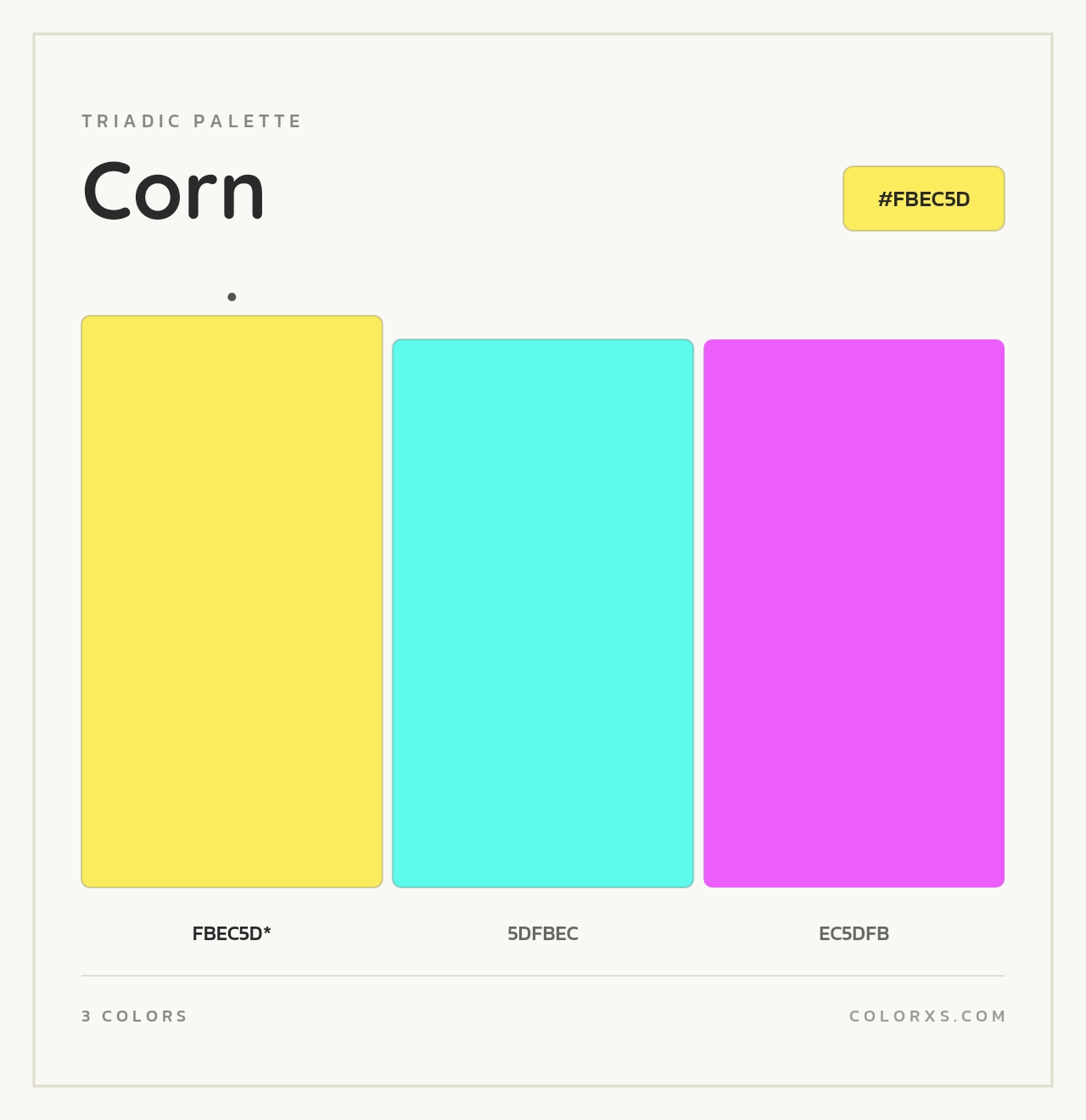 Corn - Triadic Color Palette