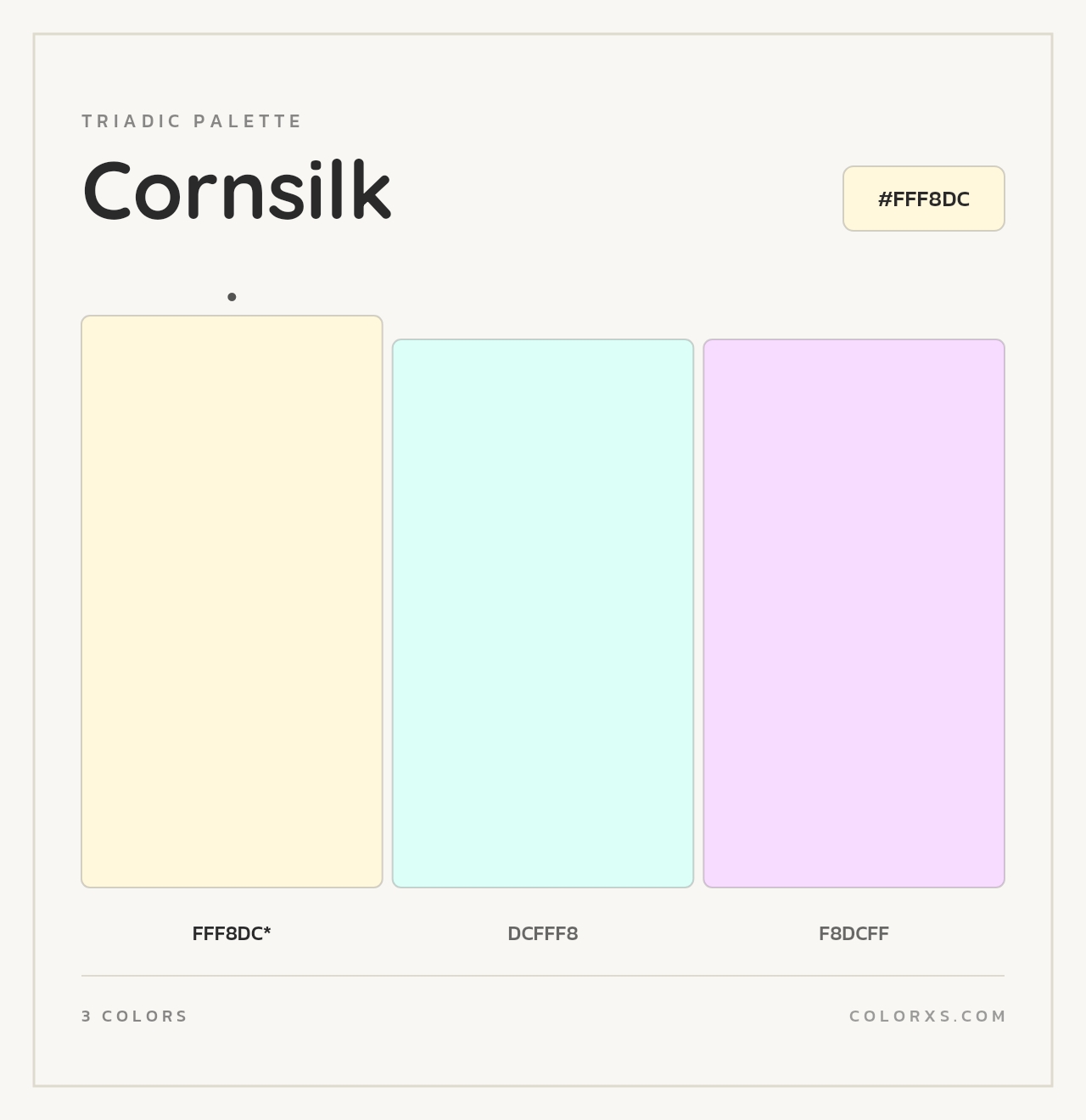 Cornsilk - Triadic Color Palette