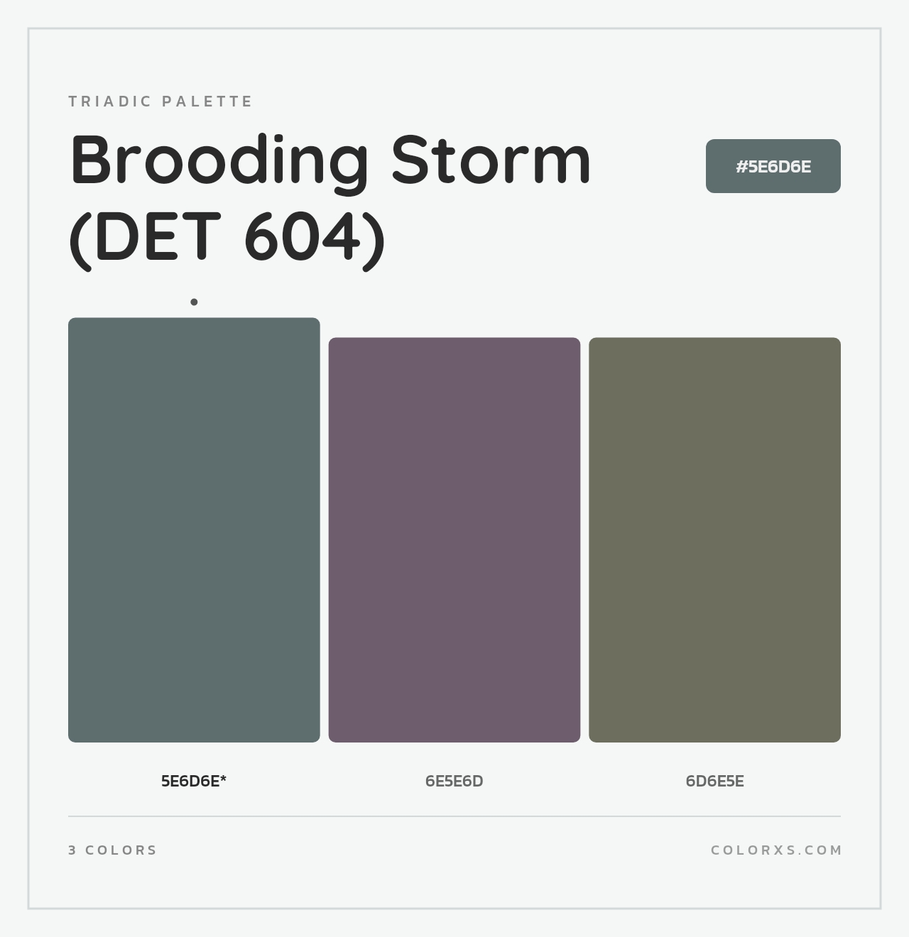 Brooding Storm (DET 604) - Triadic Color Palette