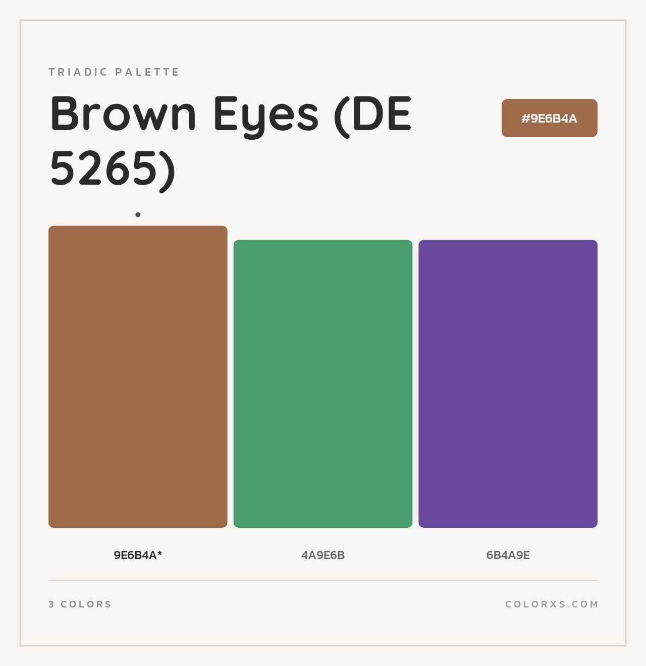 Brown Eyes (DE 5265) - Triadic Color Palette