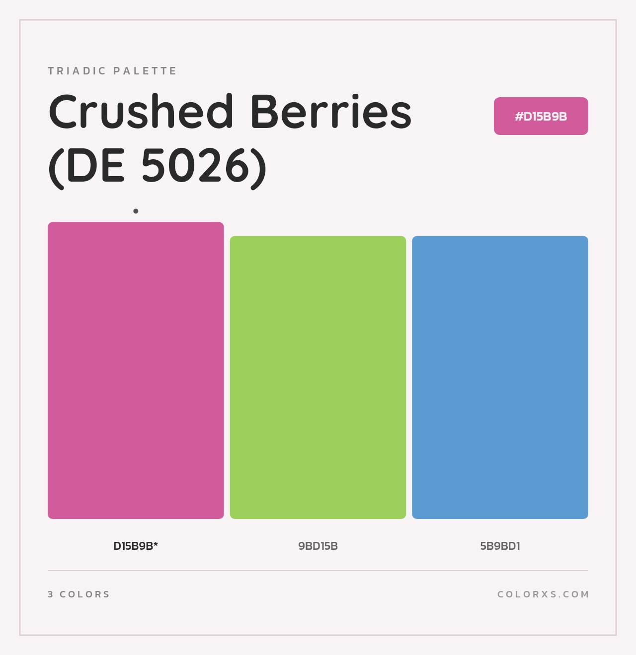 Crushed Berries (DE 5026) - Triadic Color Palette