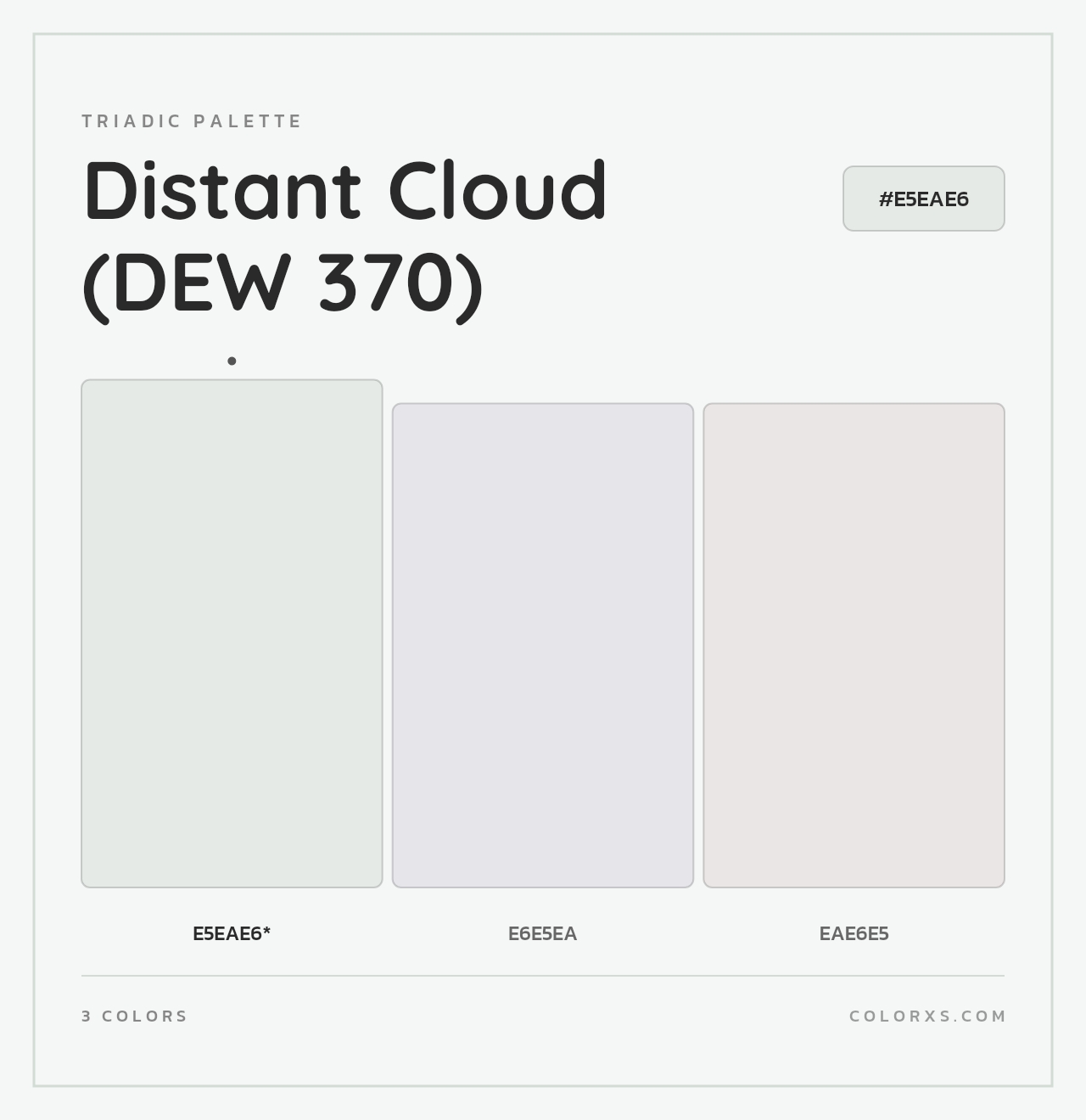 Distant Cloud (DEW 370) - Triadic Color Palette