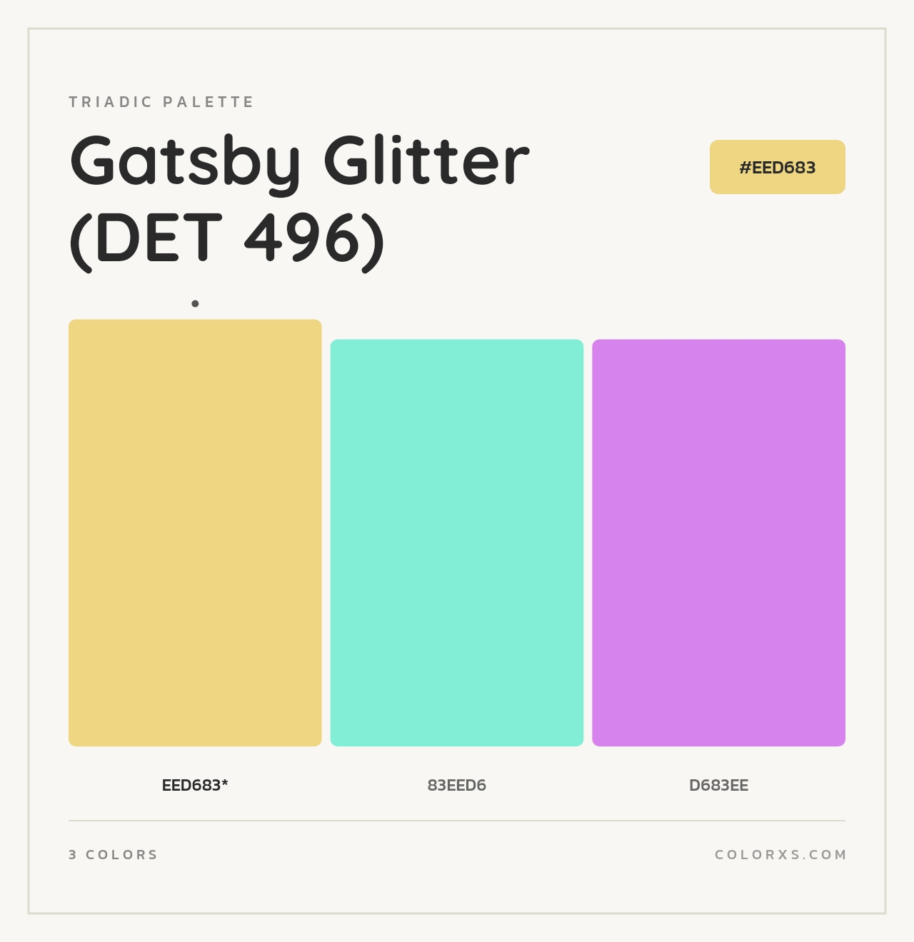 Gatsby Glitter (DET 496) - Triadic Color Palette
