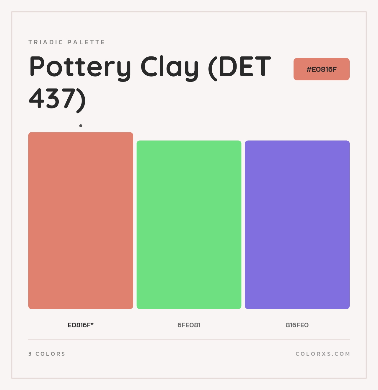 Pottery Clay (DET 437) - Triadic Color Palette