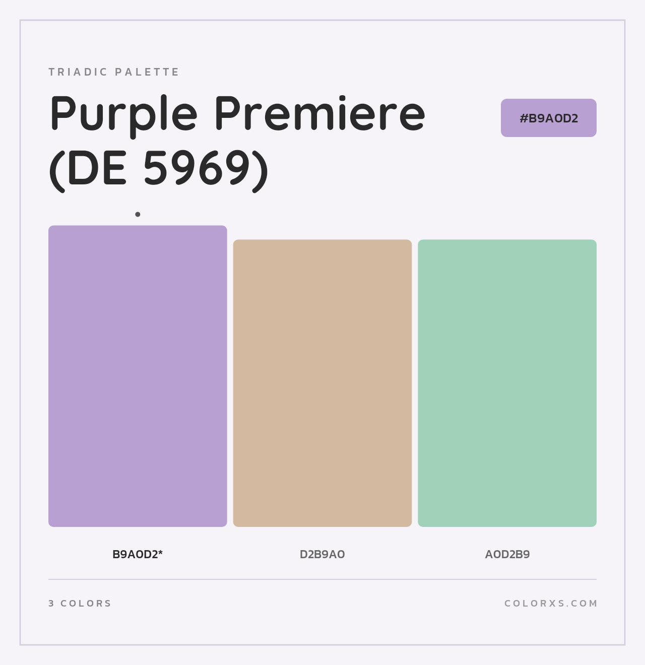 Purple Premiere (DE 5969) - Triadic Color Palette