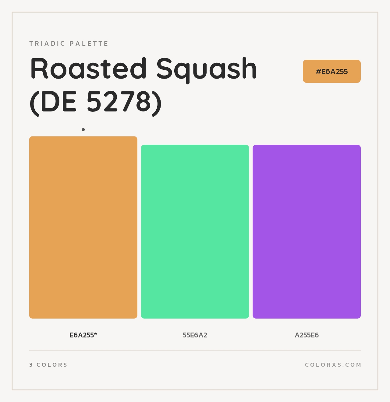 Roasted Squash (DE 5278) - Triadic Color Palette
