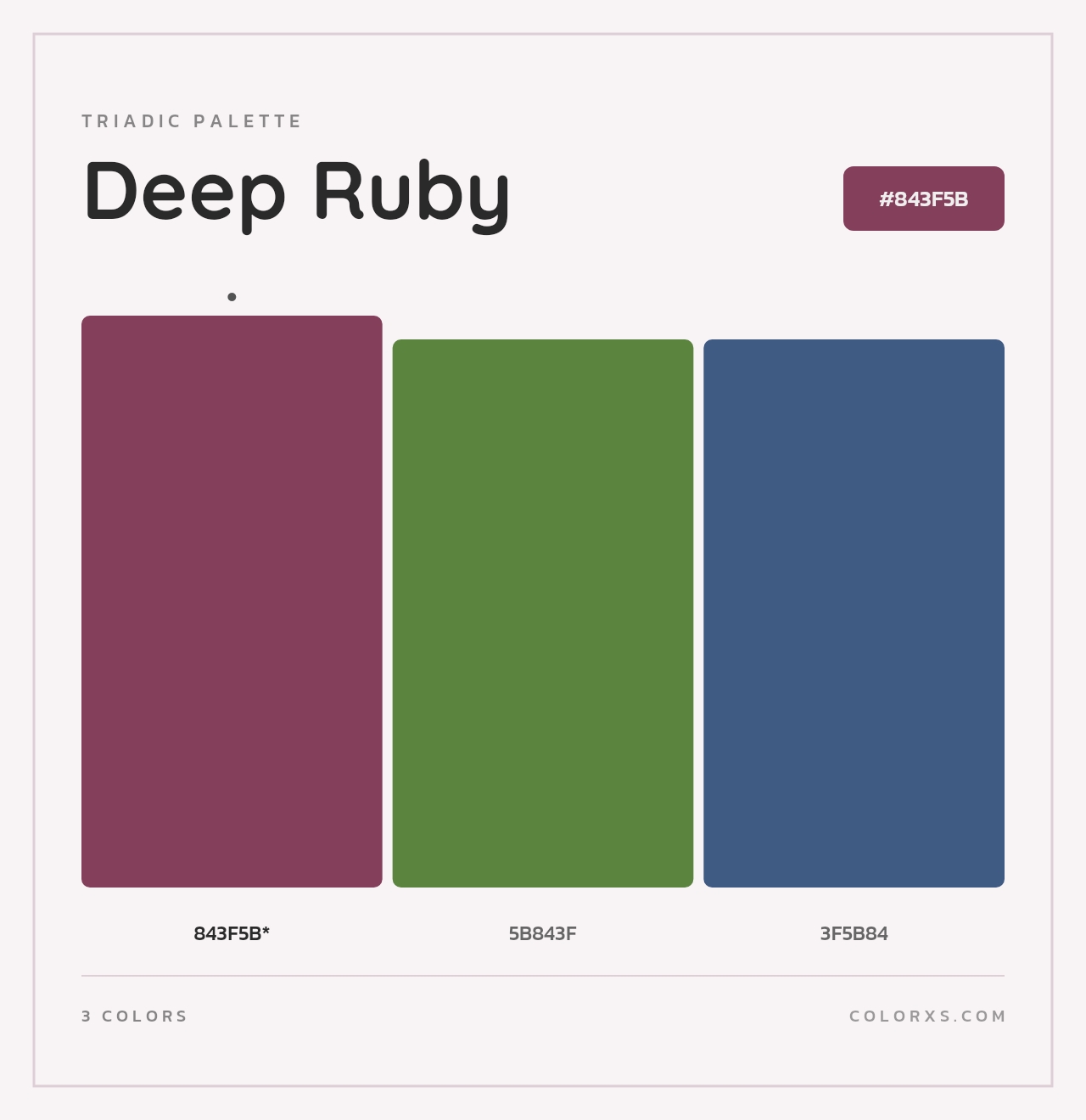 Deep Ruby - Triadic Color Palette