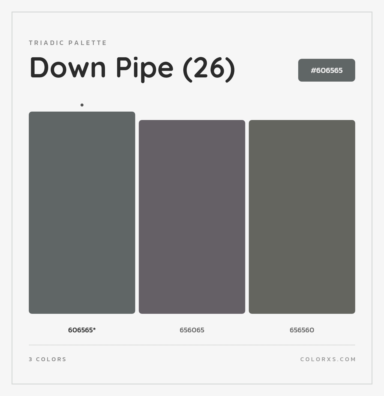Down Pipe (26) - Triadic Color Palette
