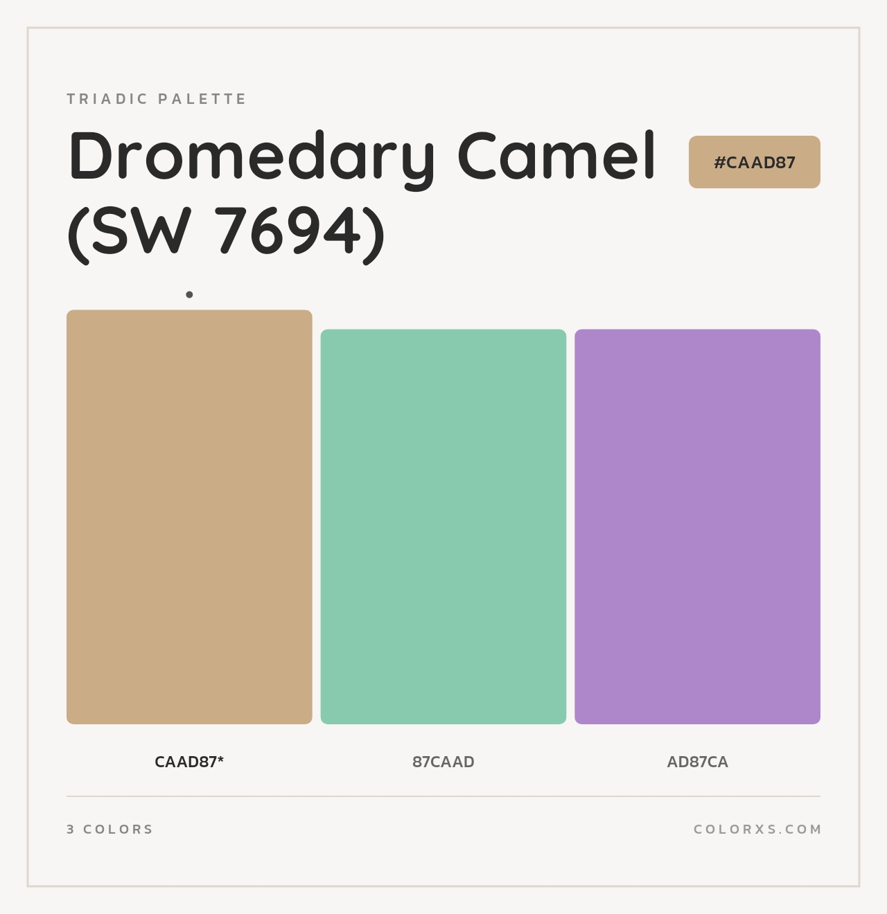 Dromedary Camel (SW 7694) - Triadic Color Palette