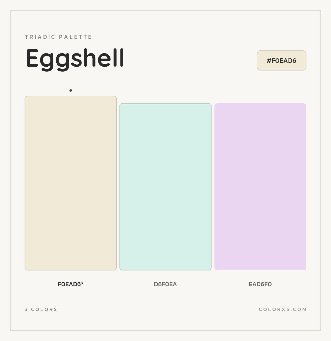 Eggshell - Triadic Color Palette