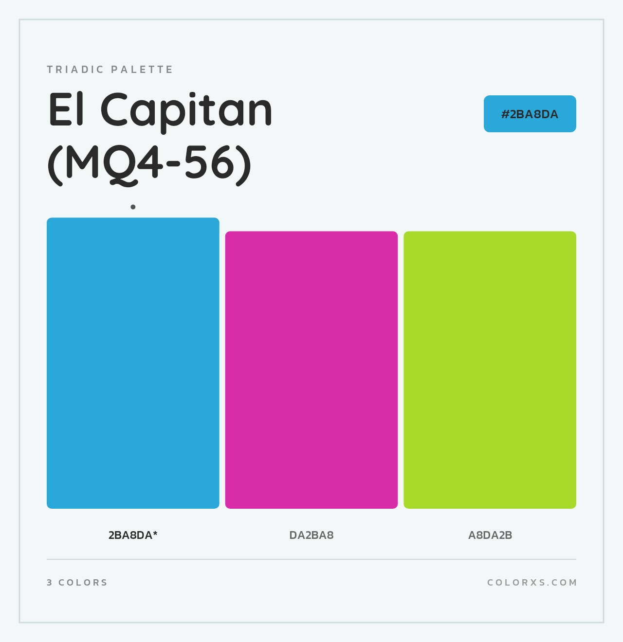 El Capitan (MQ4-56) - Triadic Color Palette