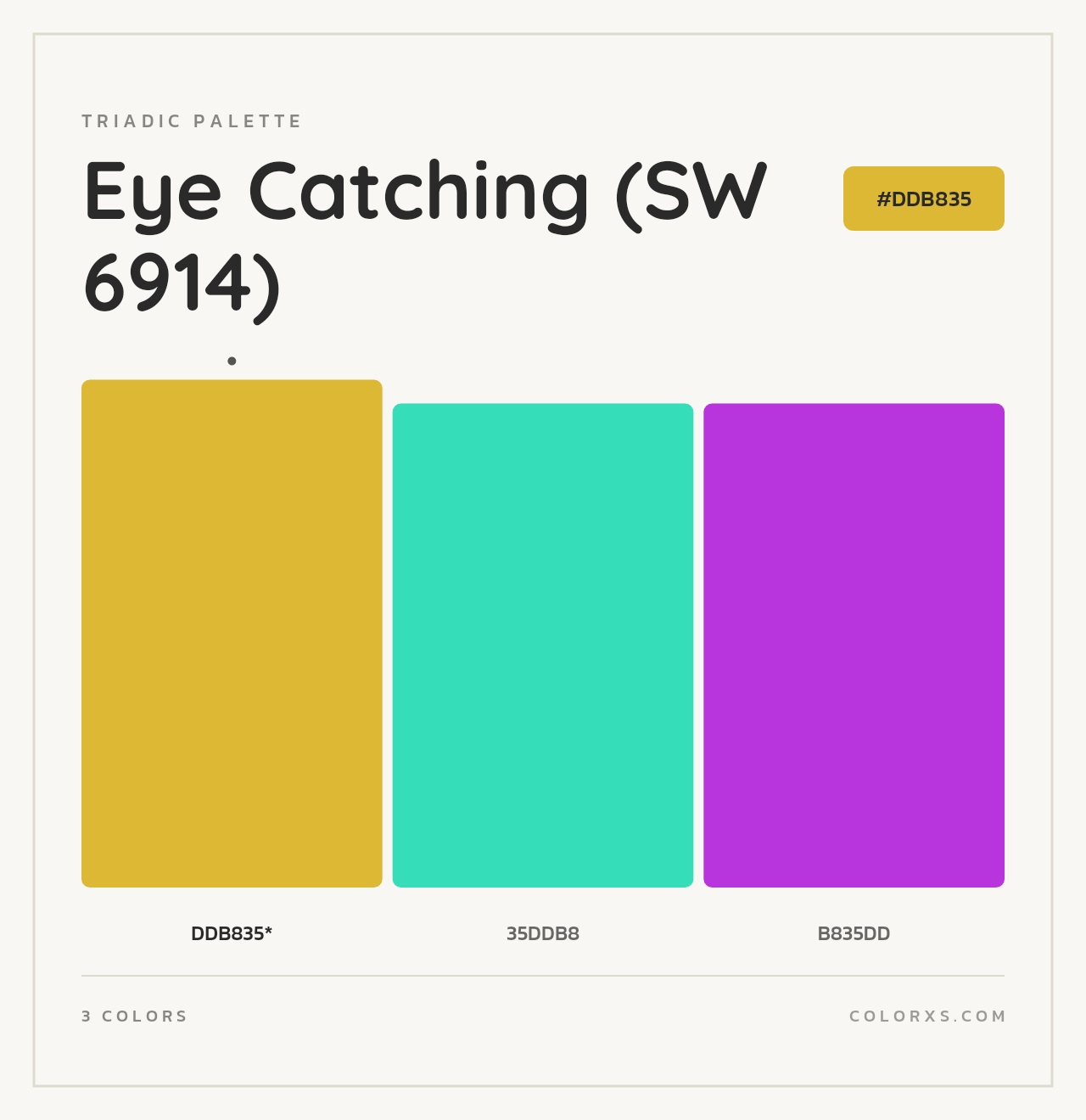 Eye Catching (SW 6914) - Triadic Color Palette