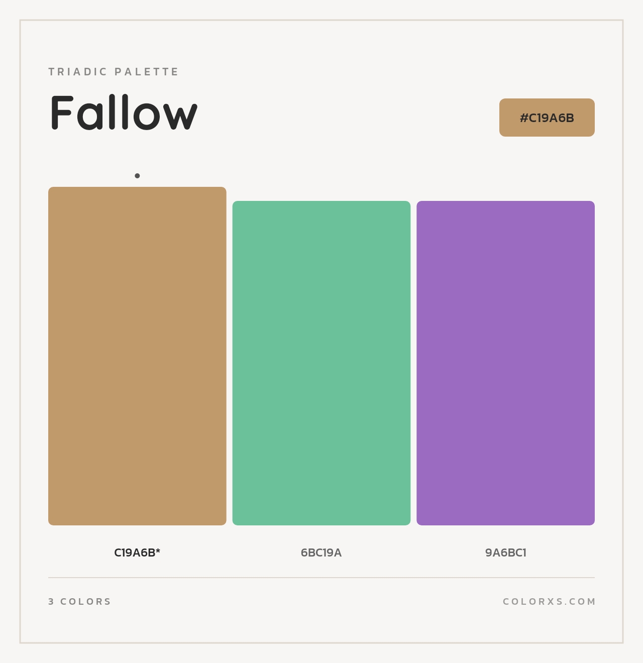 Fallow - Triadic Color Palette