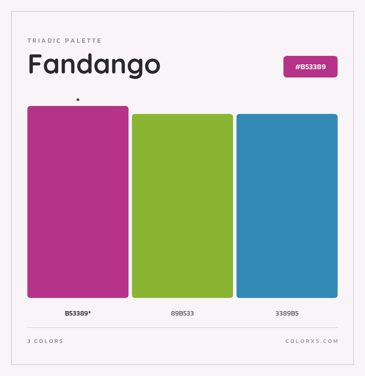 Fandango - Triadic Color Palette