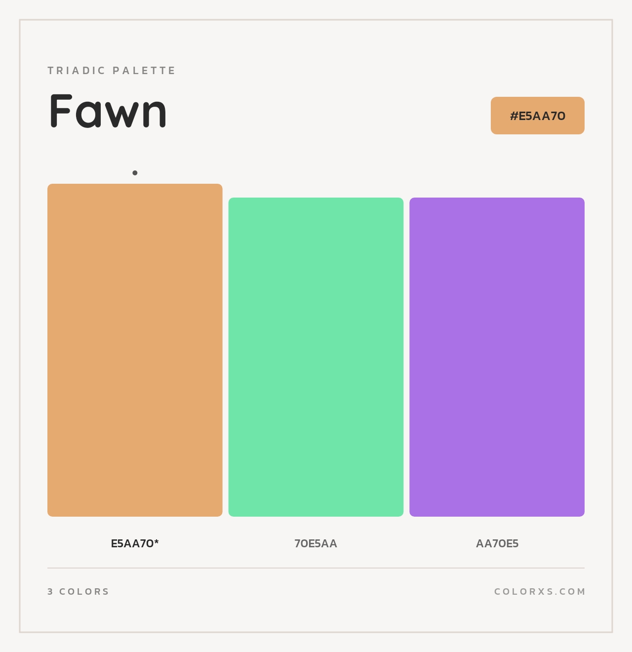 Fawn - Triadic Color Palette