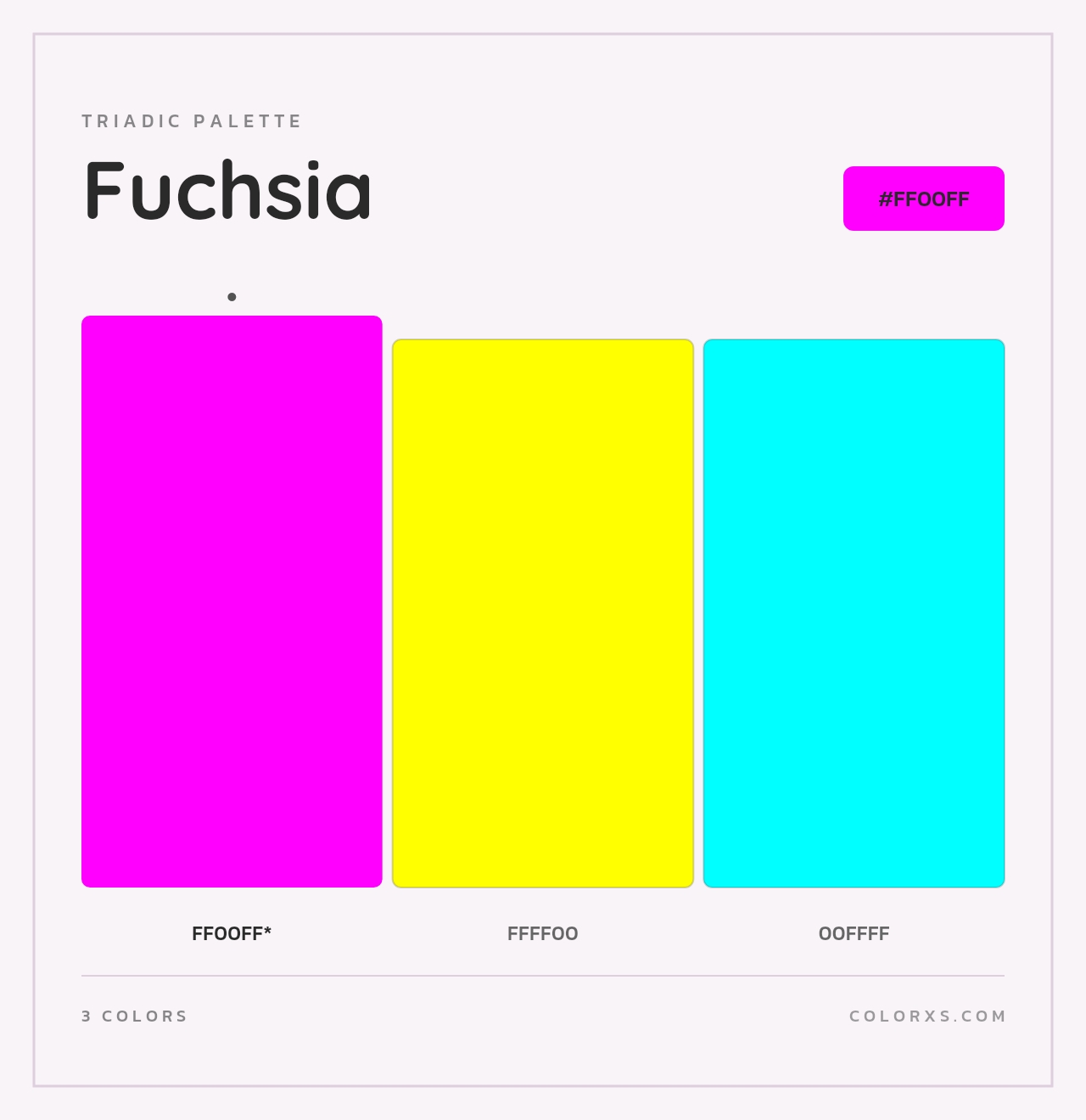 Fuchsia - Triadic Color Palette
