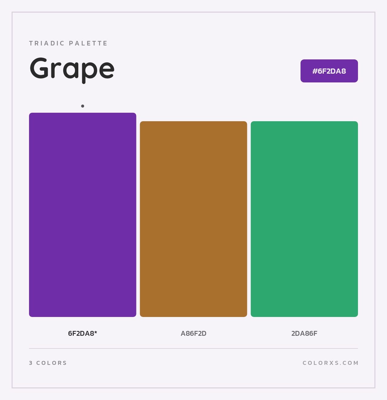 Grape - Triadic Color Palette