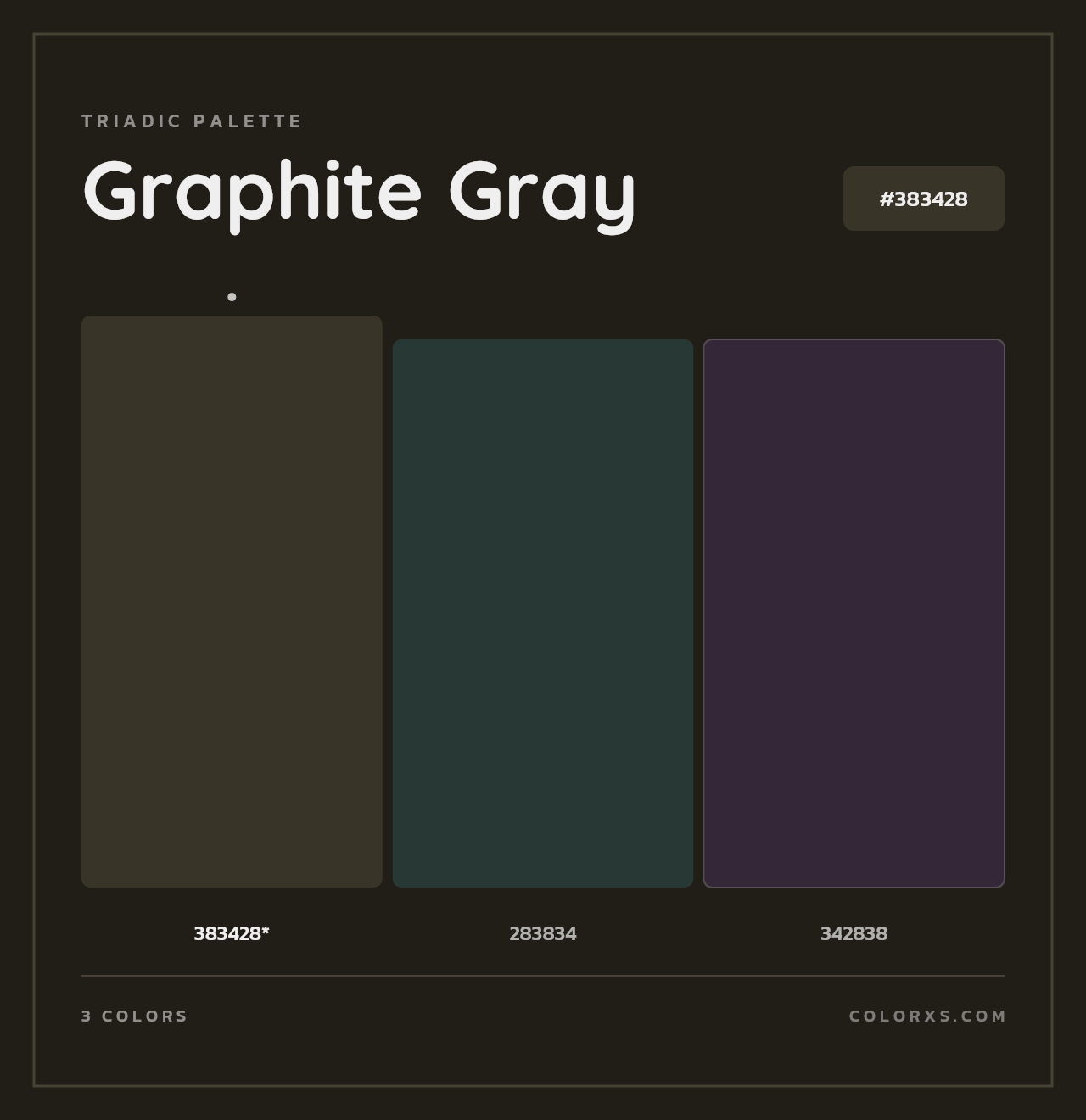 Graphite Gray - Triadic Color Palette