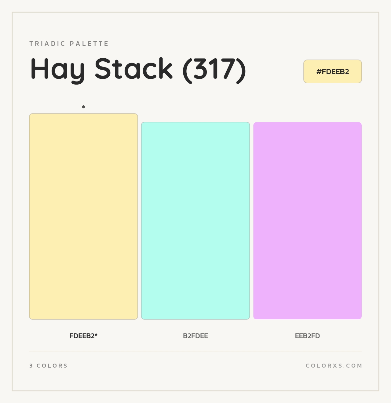 Hay Stack (317) - Triadic Color Palette