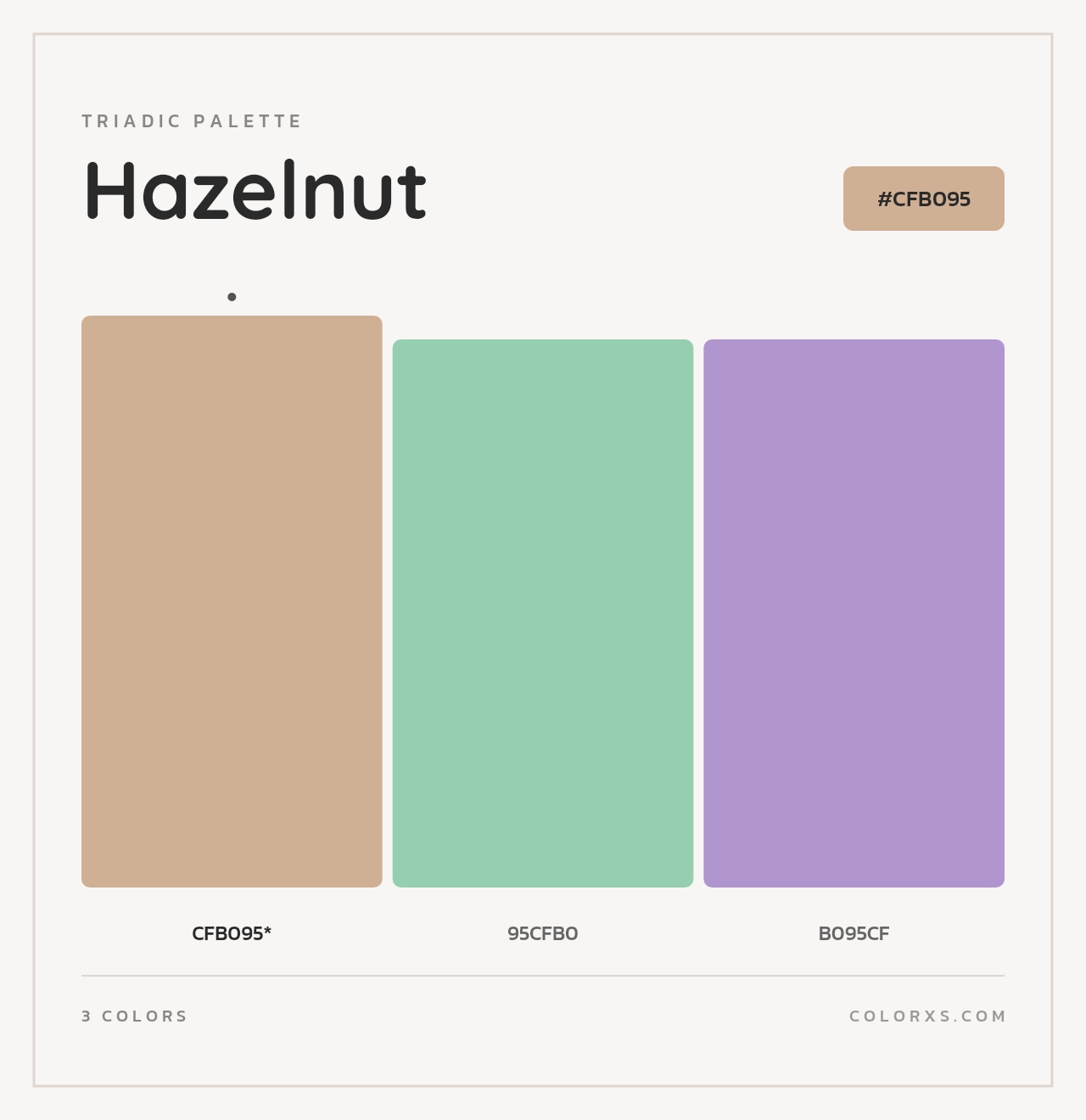 Hazelnut - Triadic Color Palette