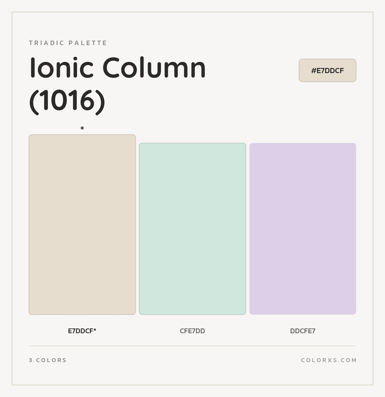 Ionic Column (1016) - Triadic Color Palette