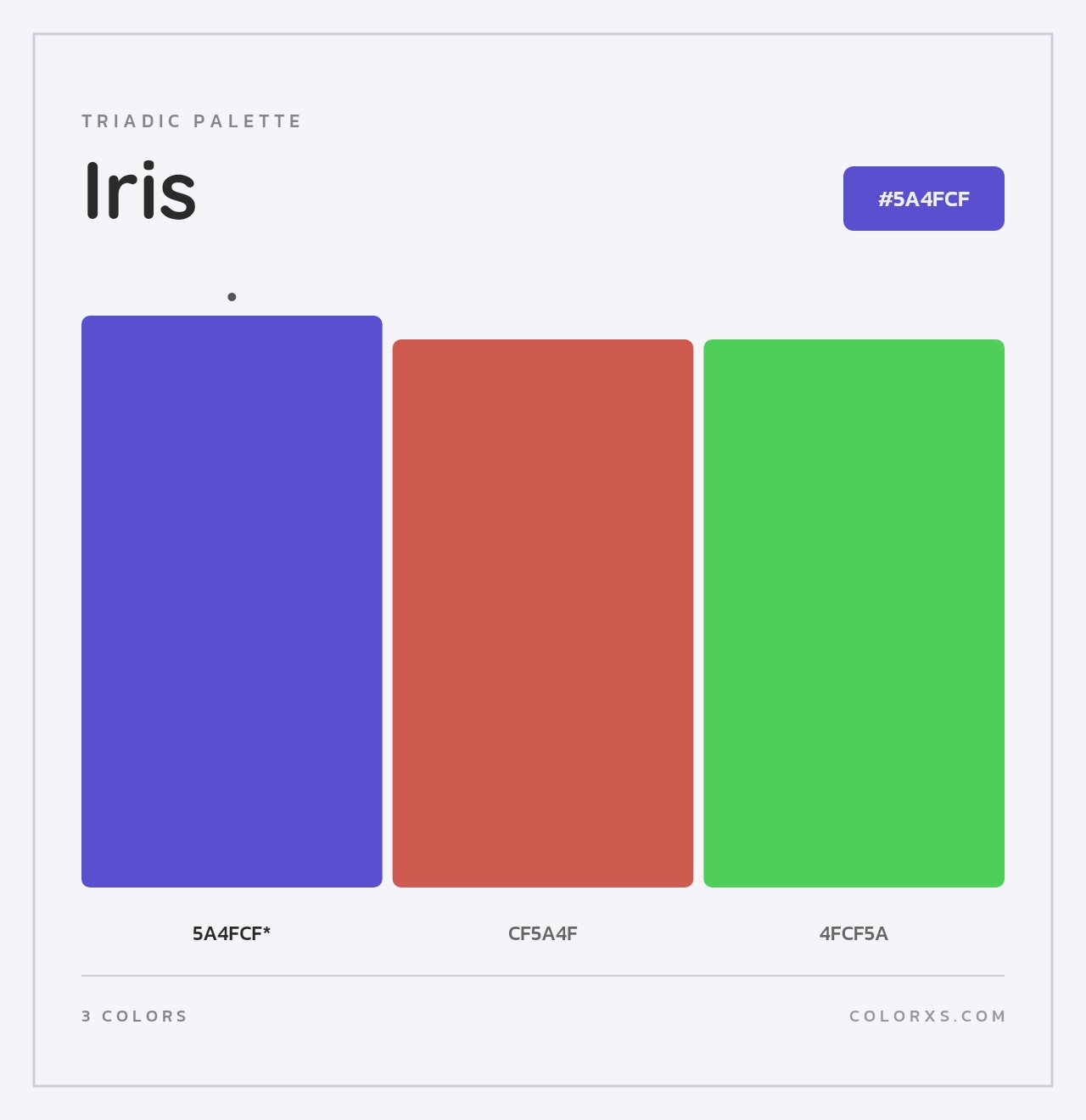 Iris - Triadic Color Palette
