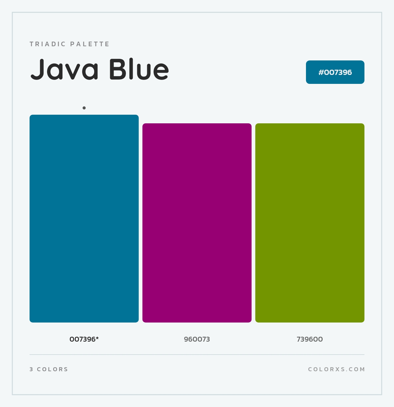 Java Blue - Triadic Color Palette