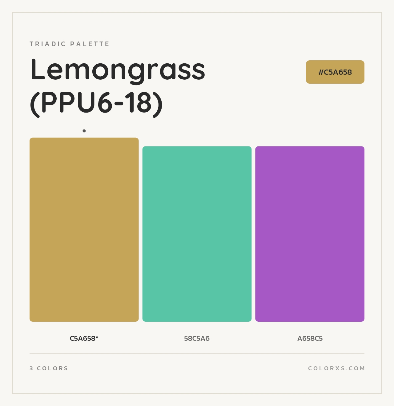 Lemongrass (PPU6-18) - Triadic Color Palette
