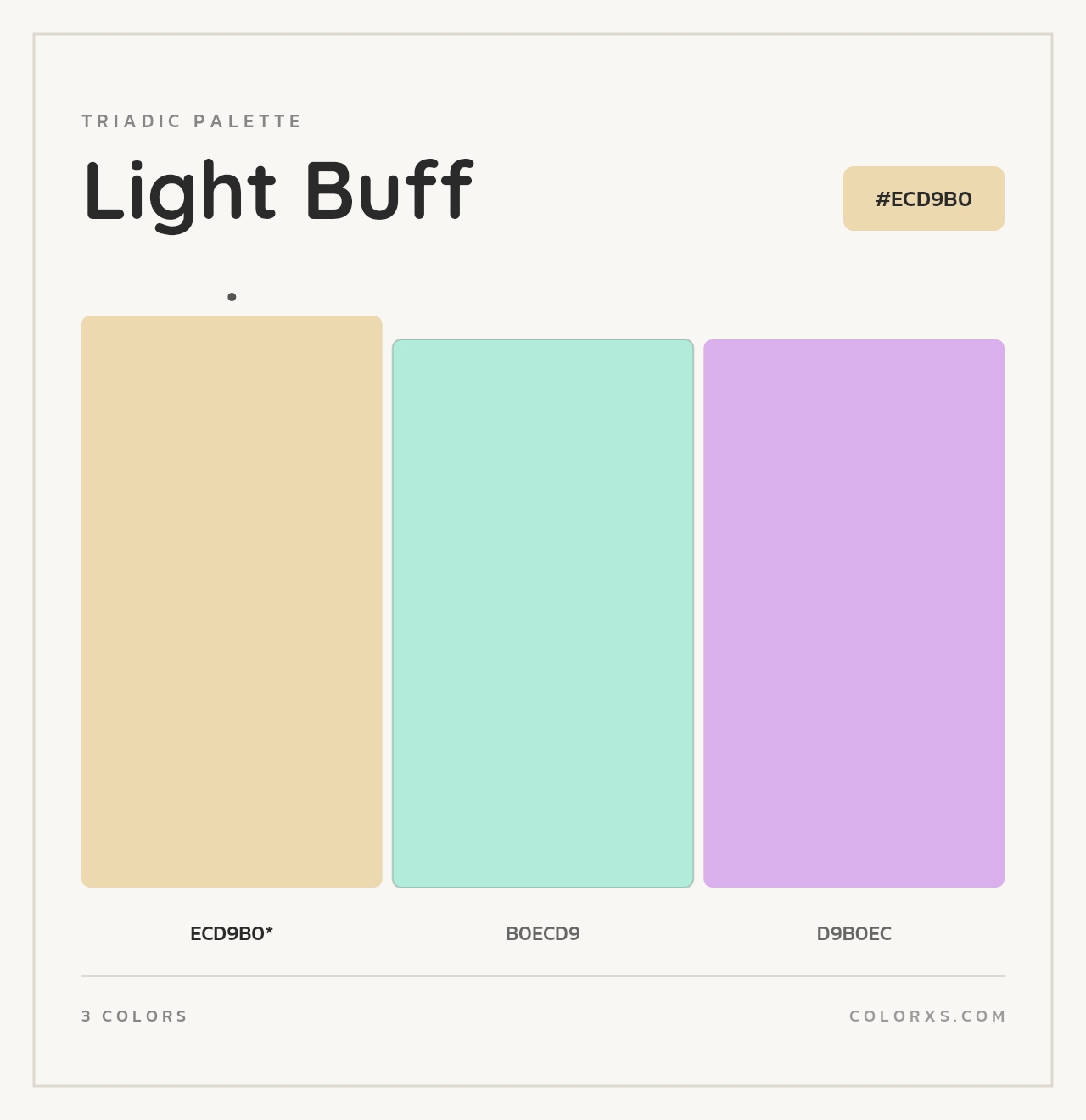 Light Buff - Triadic Color Palette