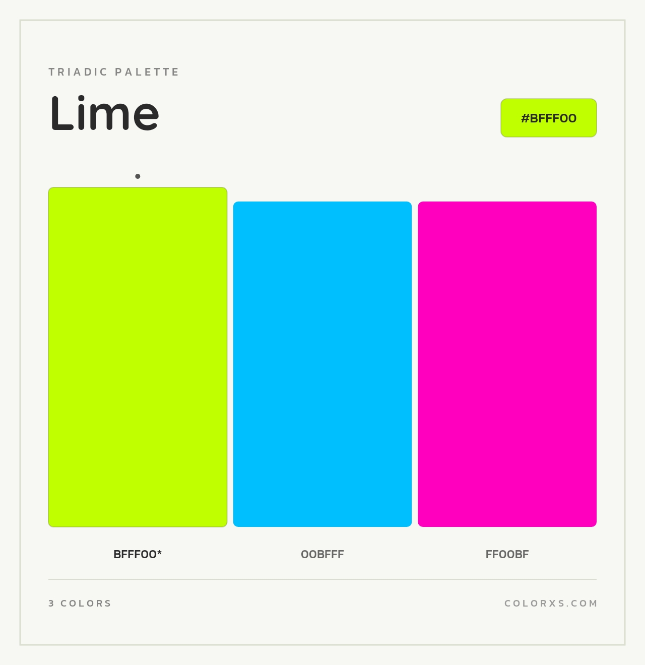 Lime - Triadic Color Palette