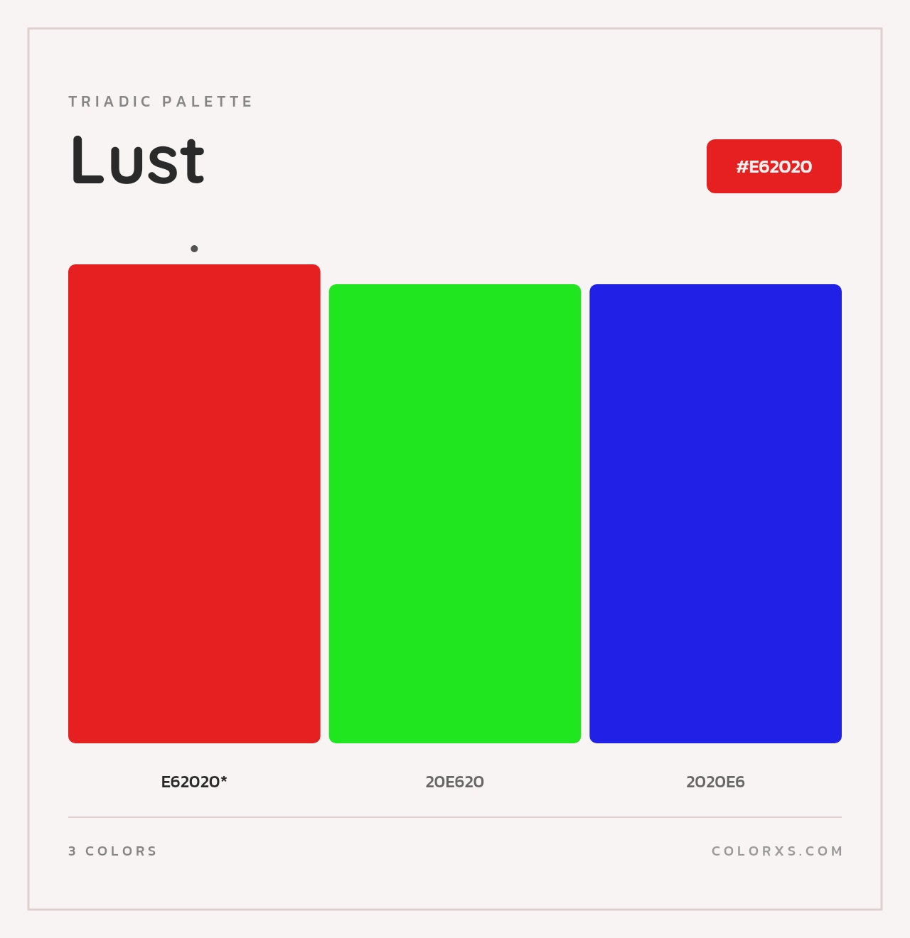 Lust - Triadic Color Palette