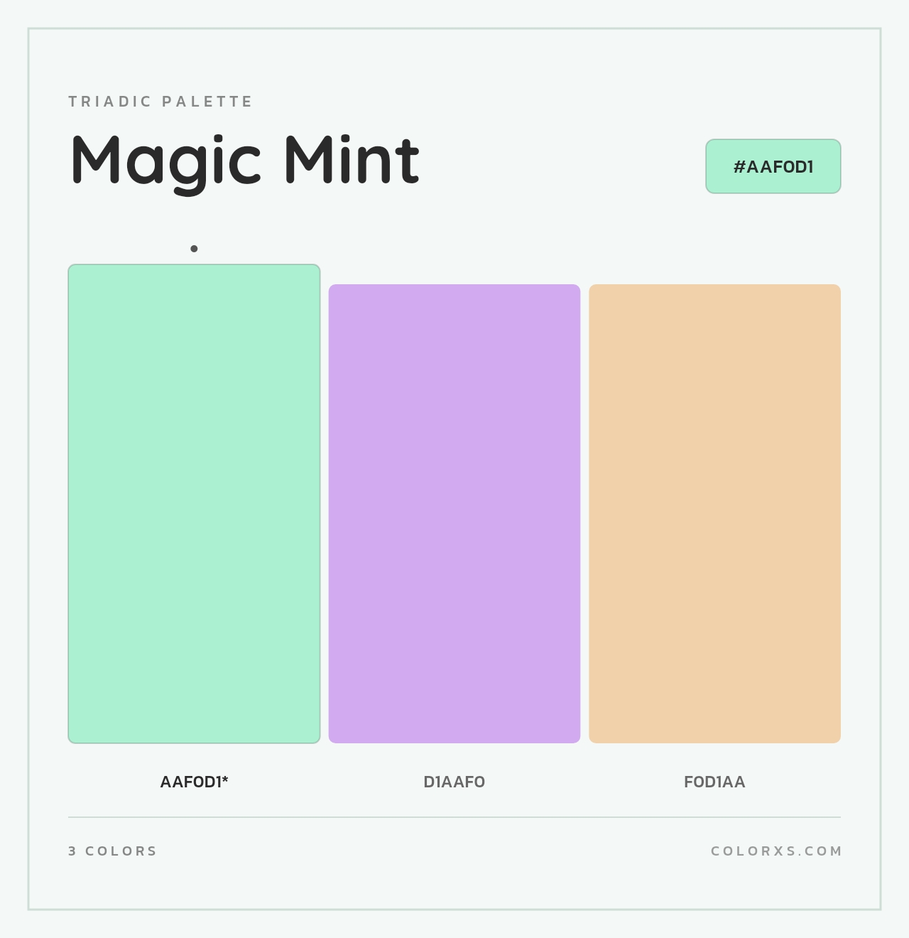 Magic Mint - Triadic Color Palette