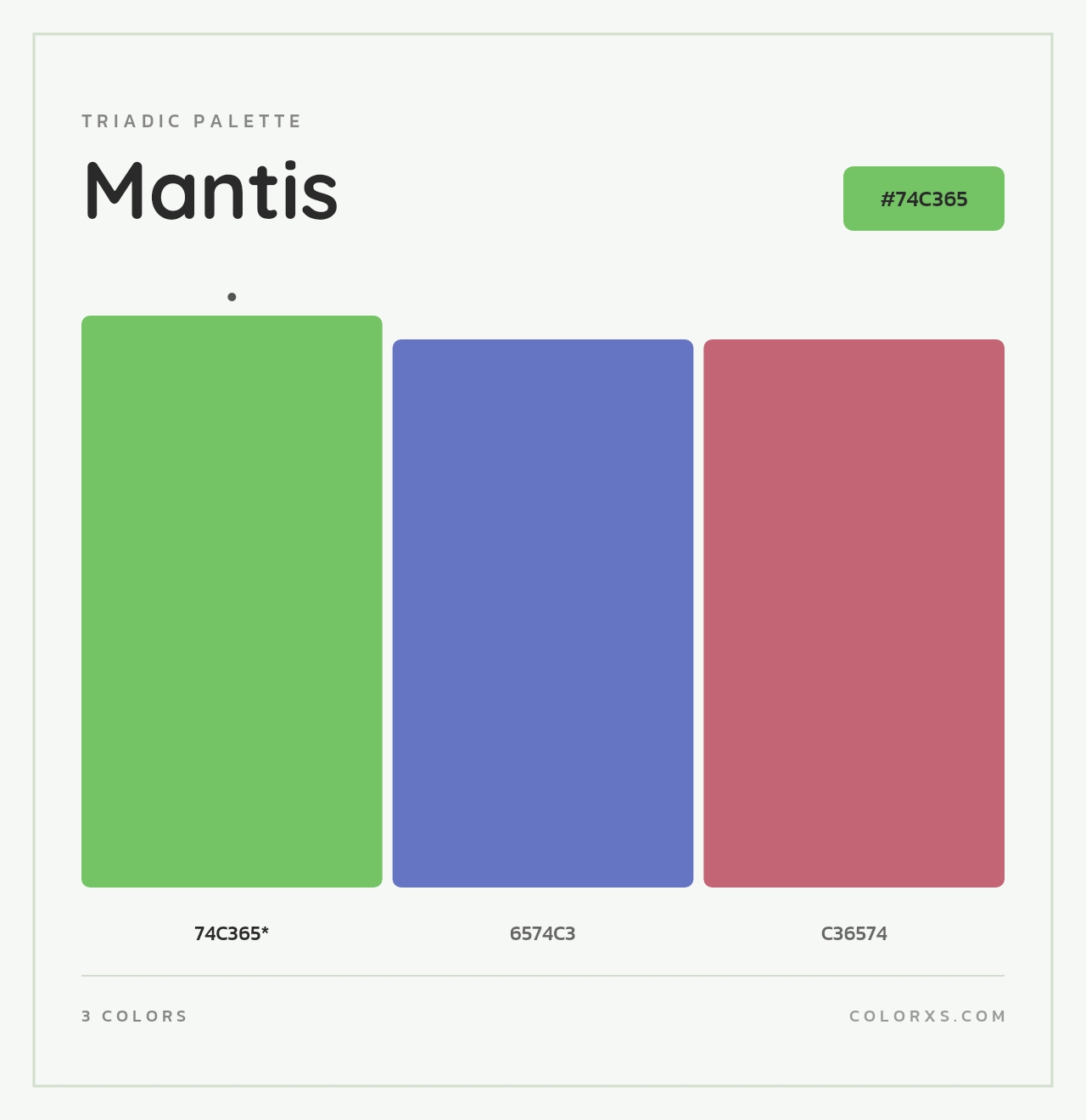 Mantis - Triadic Color Palette