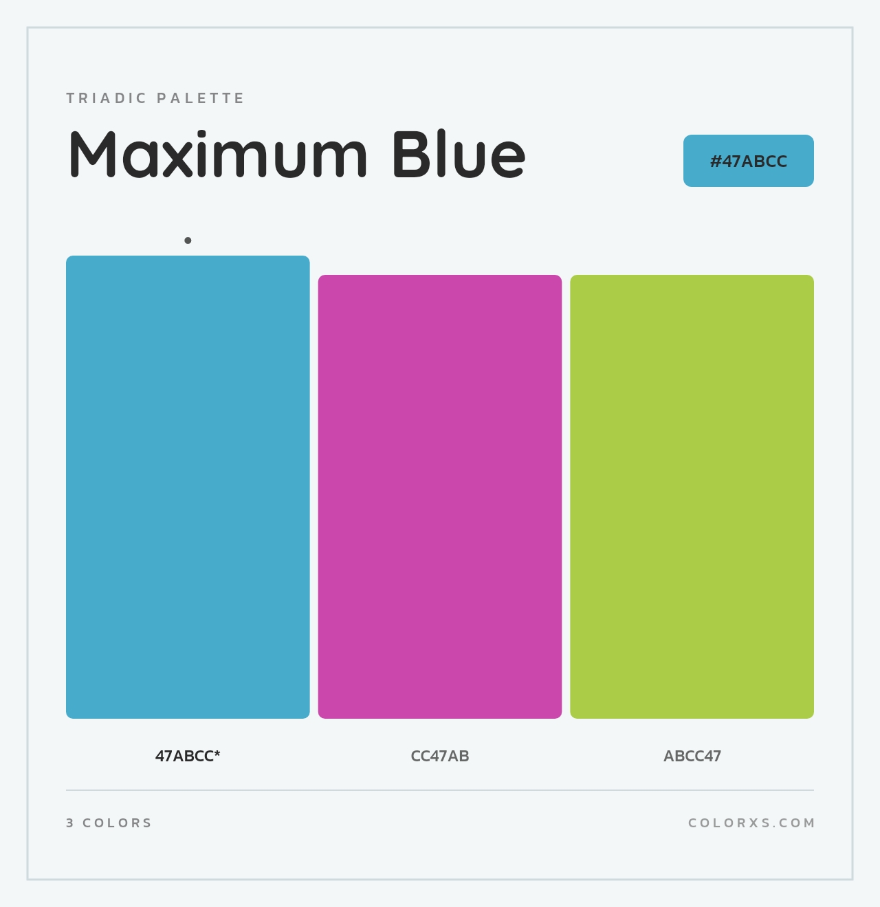 Maximum Blue - Triadic Color Palette