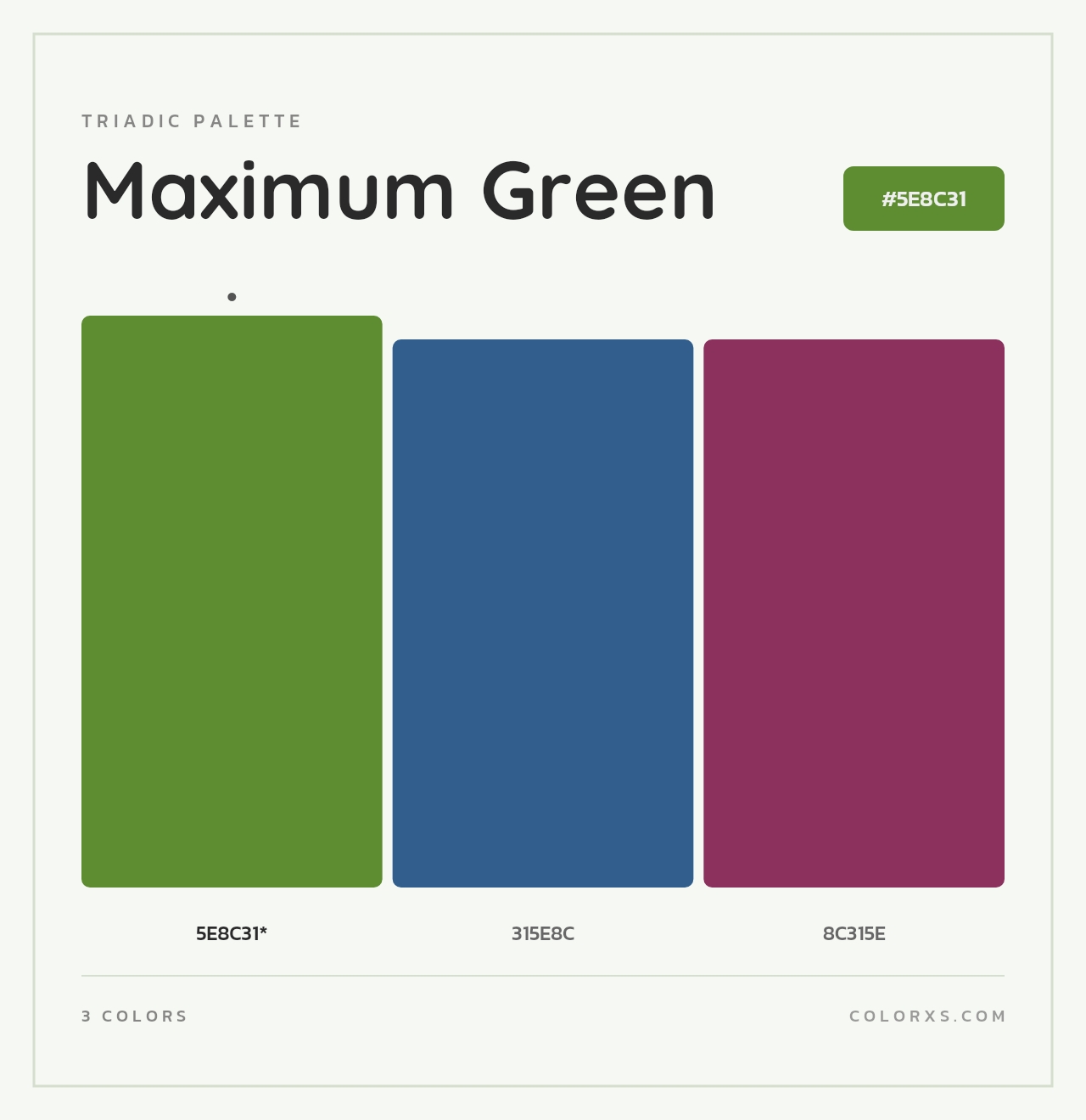 Maximum Green - Triadic Color Palette
