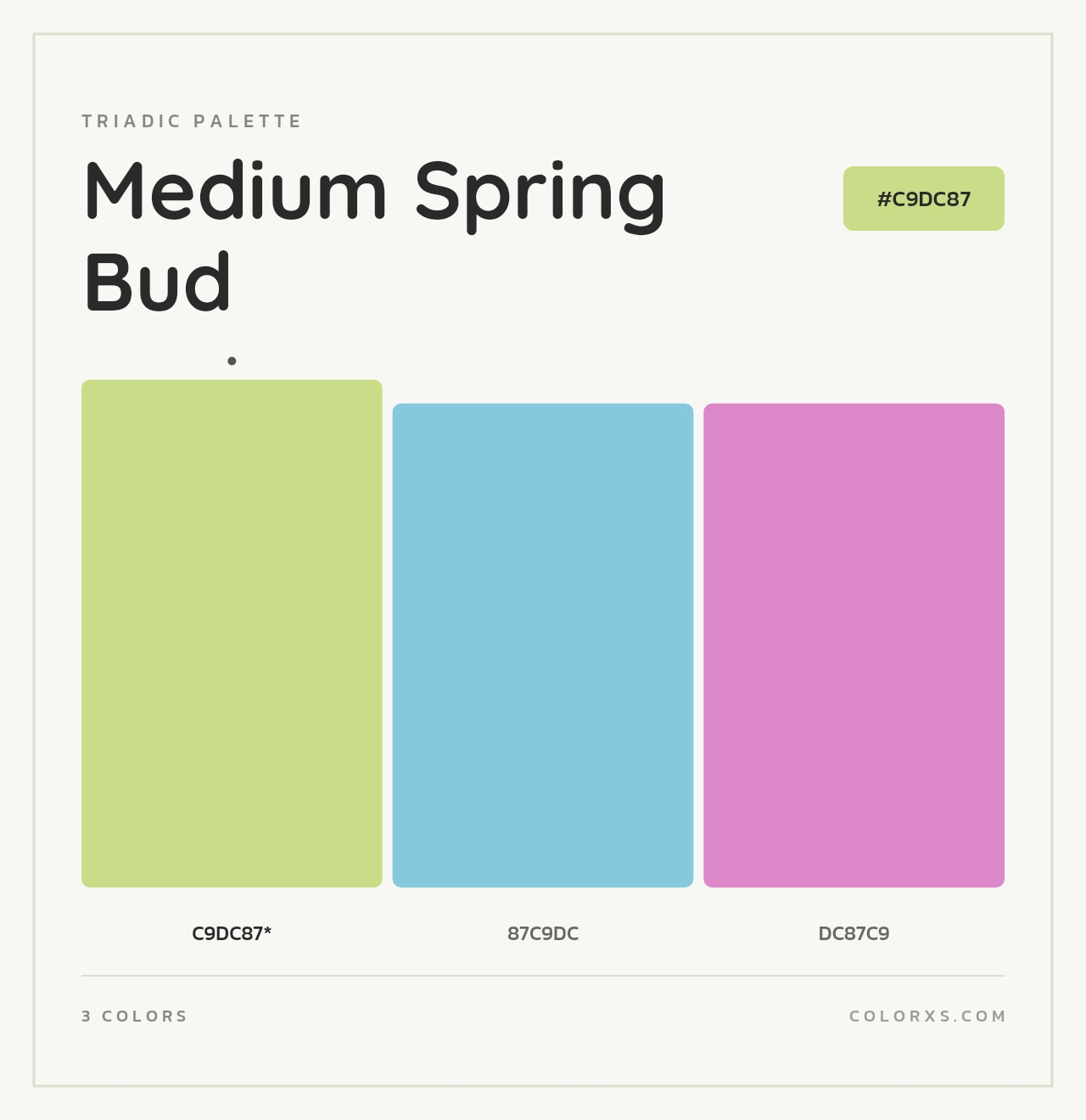 Medium Spring Bud - Triadic Color Palette