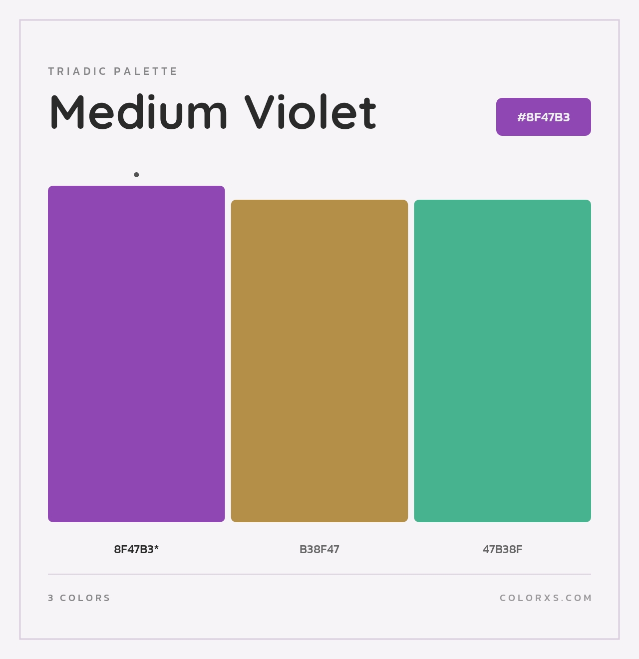 Medium Violet - Triadic Color Palette