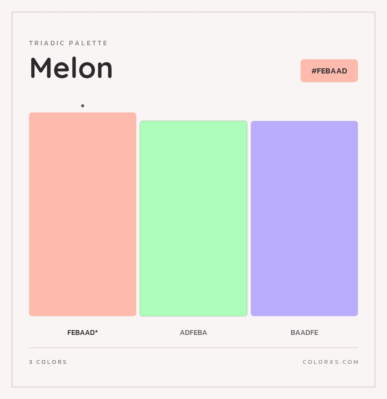 Melon - Triadic Color Palette