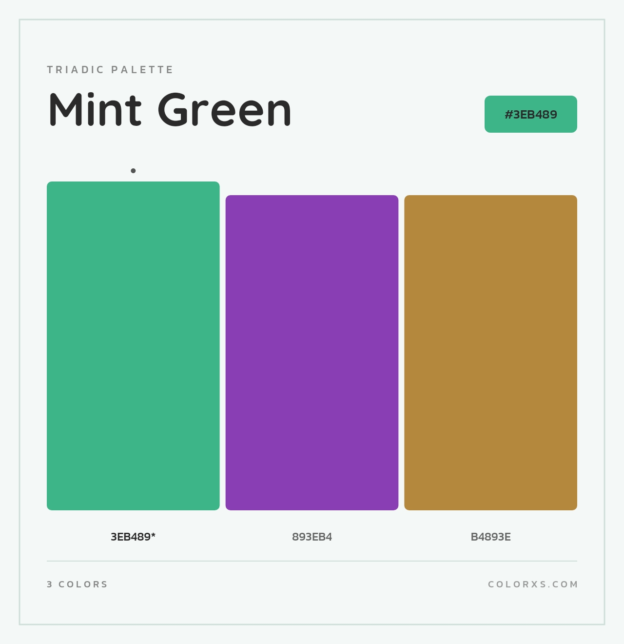 Mint Green - Triadic Color Palette