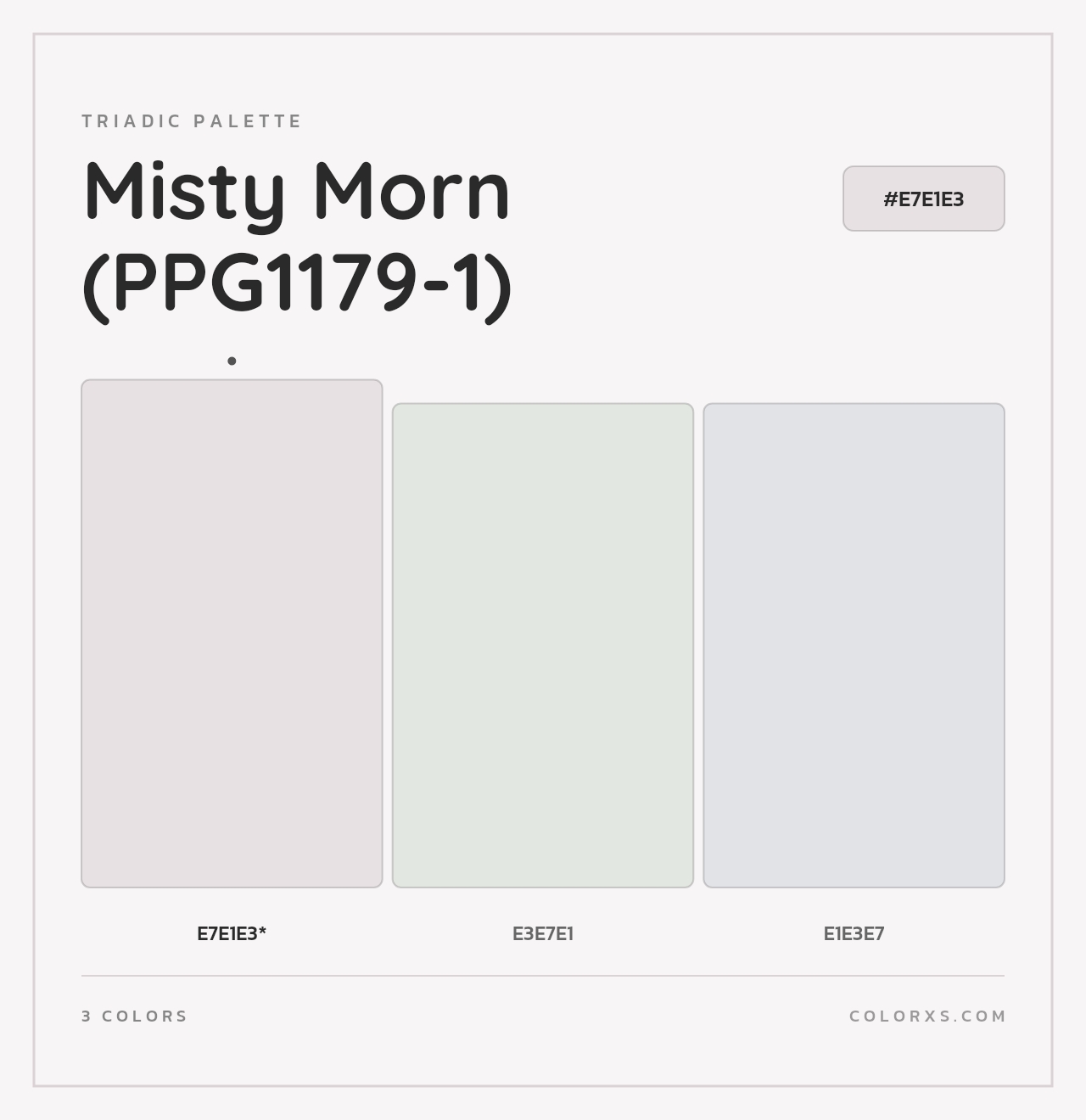 Misty Morn (PPG1179-1) - Triadic Color Palette