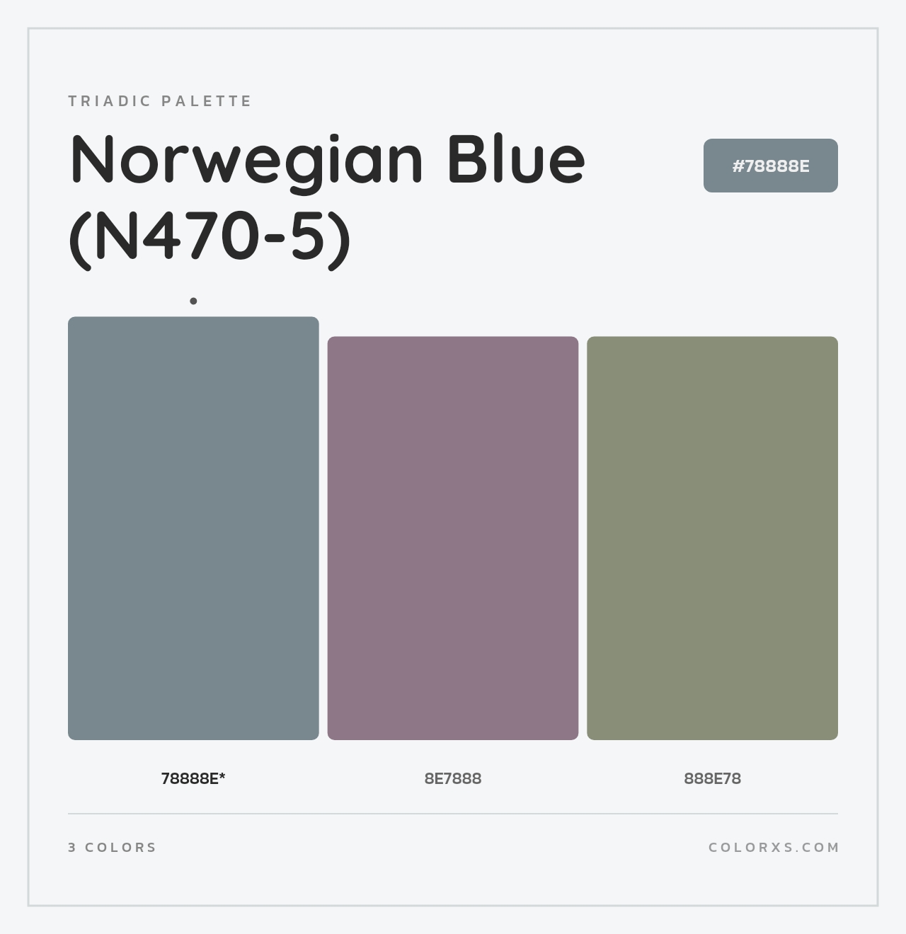 Norwegian Blue (N470-5) - Triadic Color Palette