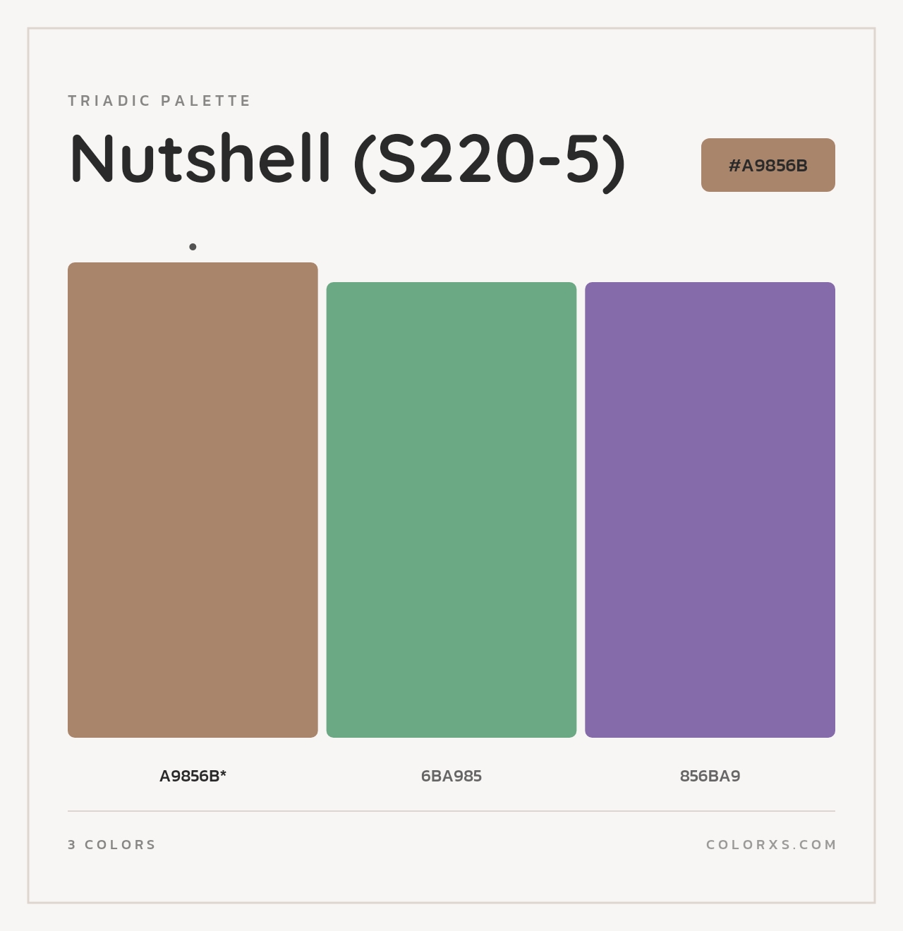 Nutshell (S220-5) - Triadic Color Palette