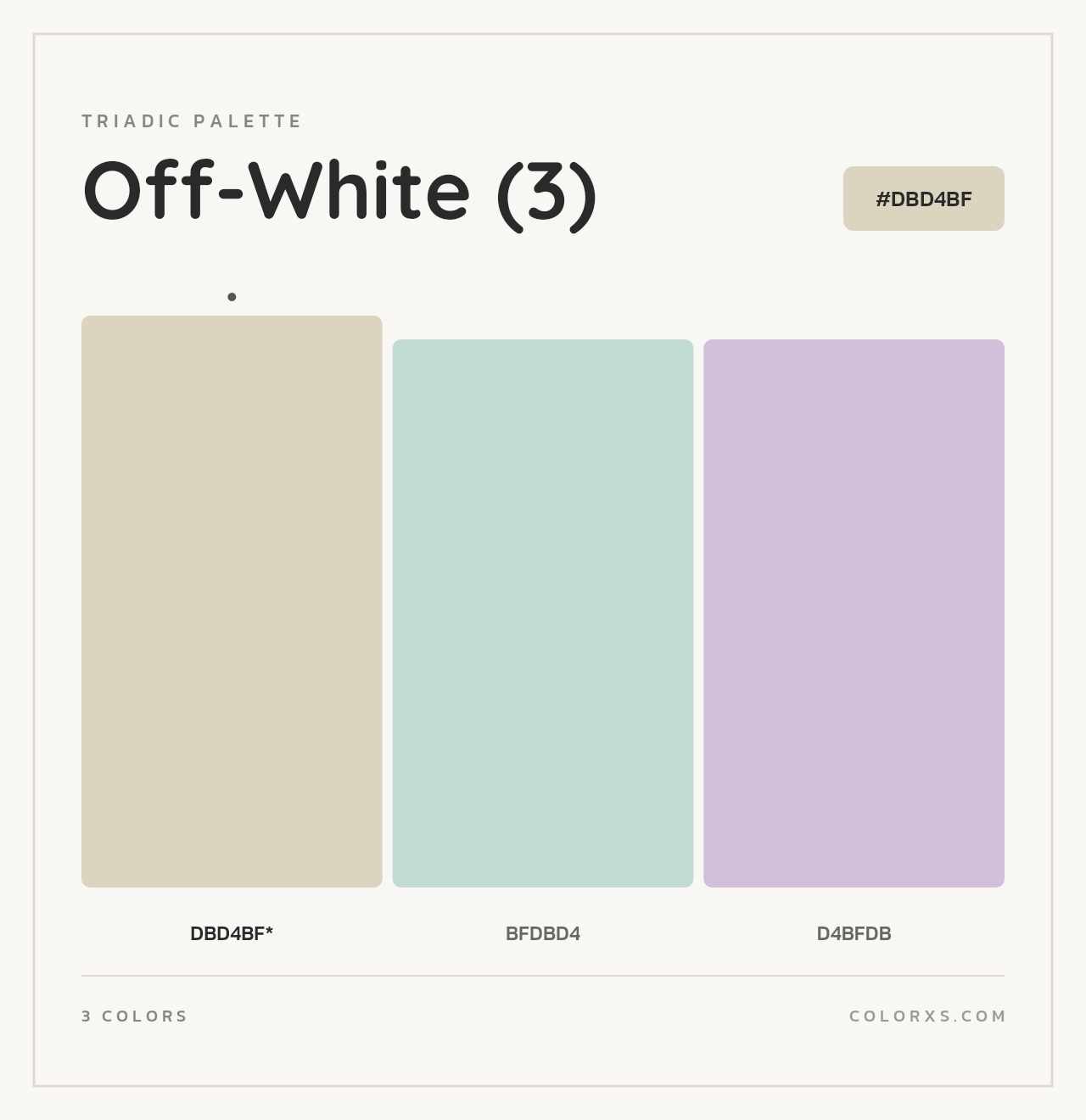 Off-White (3) - Triadic Color Palette