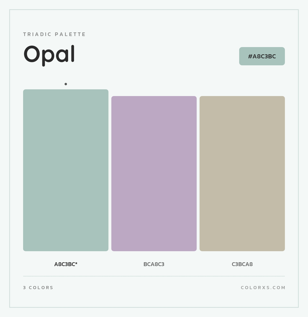 Opal - Triadic Color Palette