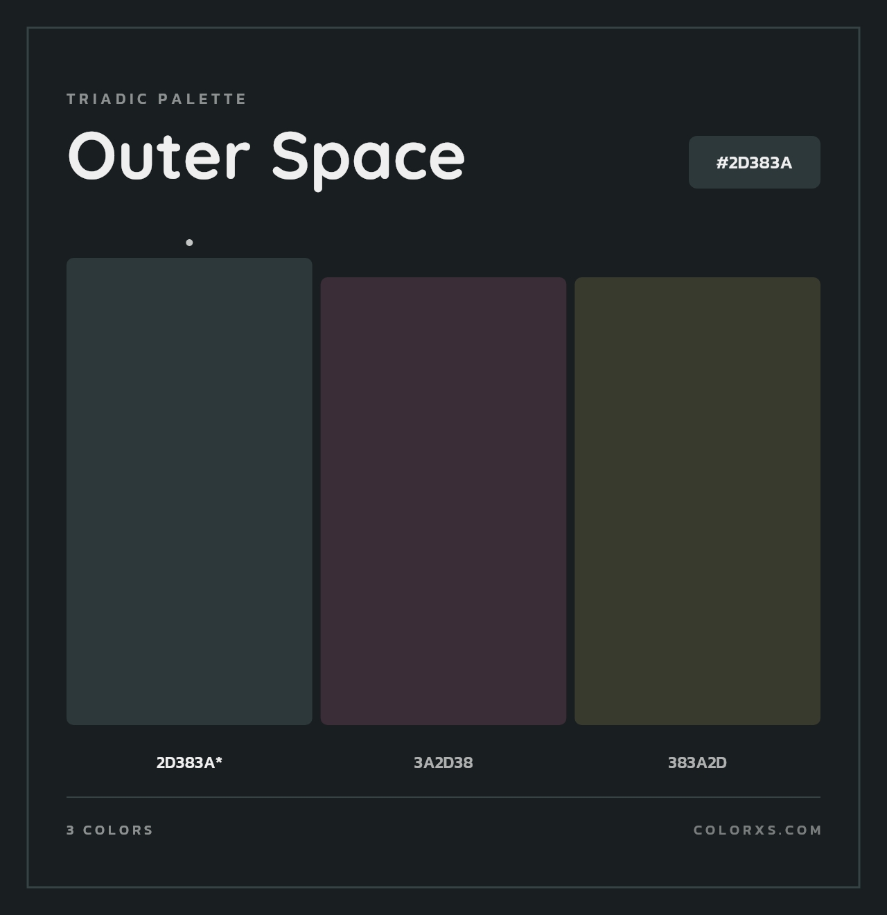 Outer Space - Triadic Color Palette