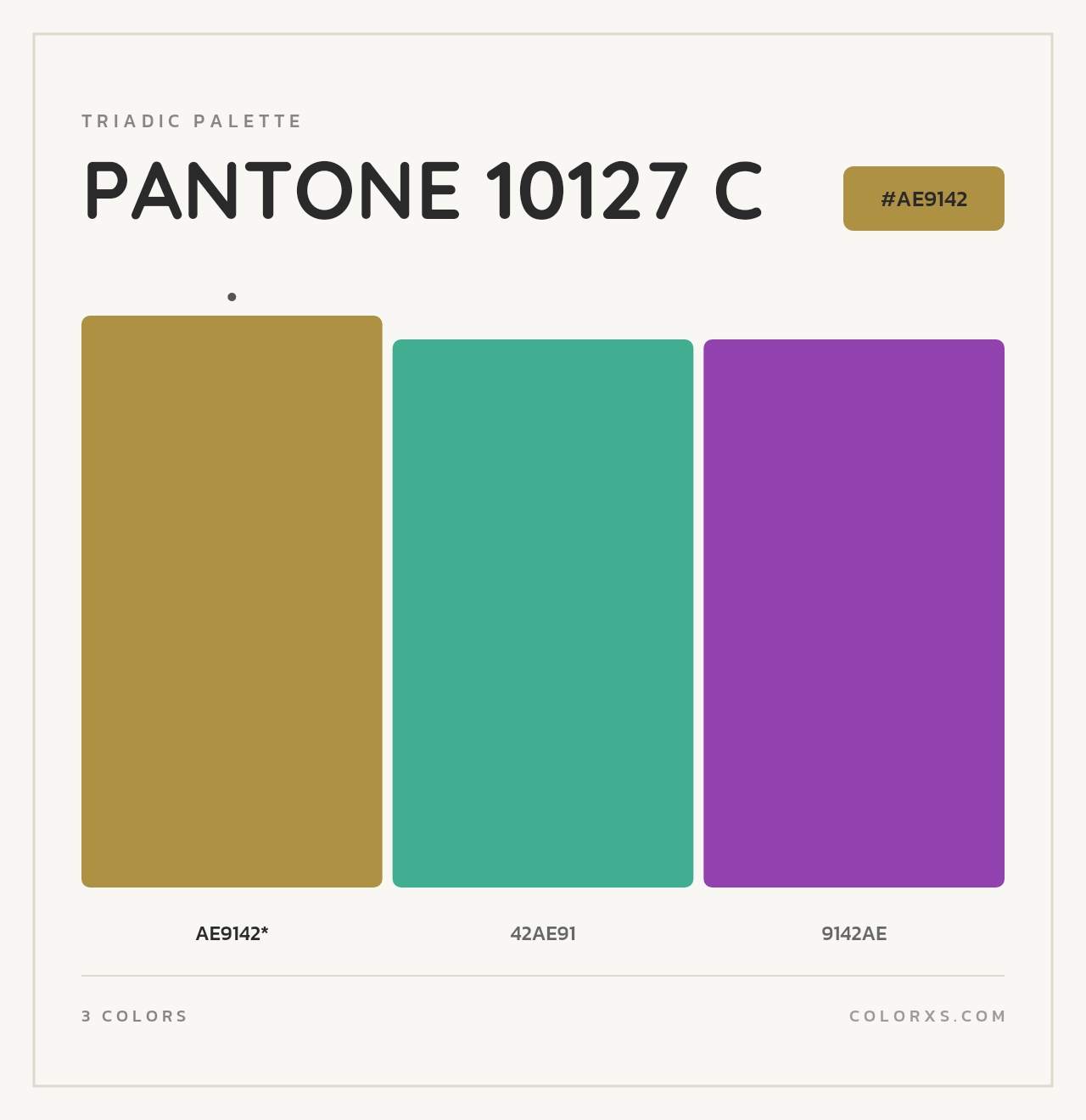 PANTONE 10127 C - Triadic Color Palette