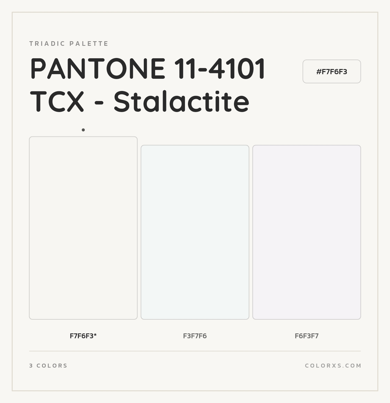 PANTONE 11-4101 TCX - Stalactite - Triadic Color Palette